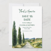 Dat is Amore Italiaans uitzicht Elegant Save The Date (Voorkant)