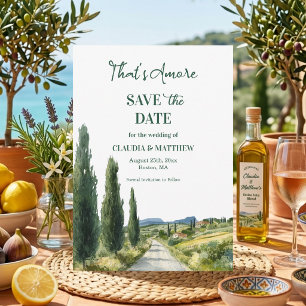 Dat is Amore Italiaans uitzicht Elegant Save The Date