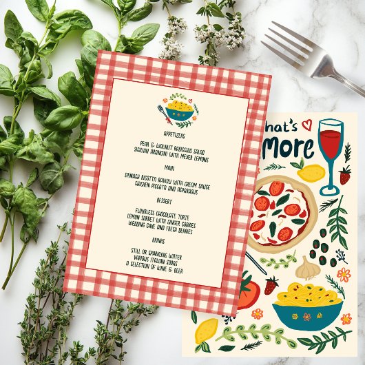 Dat is Amore Italiaans Voedsel Liefde Whimsical AA Menu