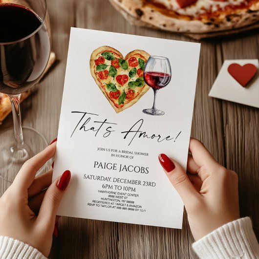 Dat is Amore! Italiaans Vrijgezellenfeest van pizz Kaart