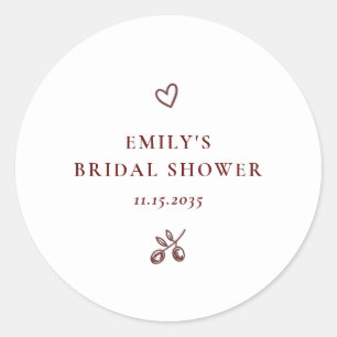 Dat is amore Italiaanse Bruids Shower Uitnodiging Ronde Sticker