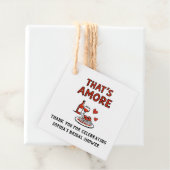 Dat is Amore Italiaanse Bruidsdouche Whimsical Roo Bedankjes Labels (In situ)