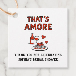 Dat is Amore Italiaanse Bruidsdouche Whimsical Roo Bedankjes Labels
