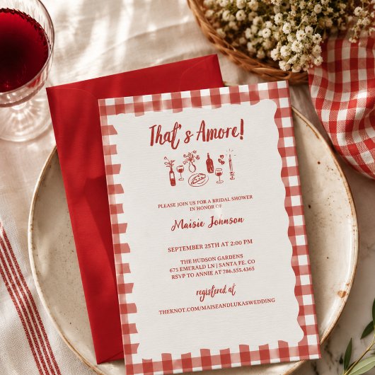 Dat is Amore Italiaanse Bruidsuitnodiging Kaart