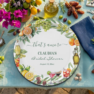 Dat is Amore Italiaanse Citrus Cocktail Bruiloftsf Papieren Bordje