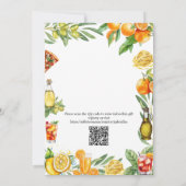 Dat is Amore Italiaanse Cocktail QR Code Bruidstaa Kaart (Achterkant)