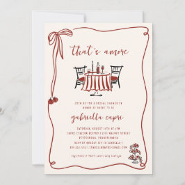Dat is Amore Italiaanse Doodle Bruiloft Uitnodigin Kaart