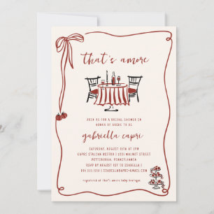 Dat is Amore Italiaanse Doodle Bruiloft Uitnodigin Kaart