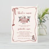 Dat is Amore Italiaanse Doodle Bruiloft Uitnodigin Kaart (Staand voorkant)