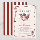 Dat is Amore Italiaanse Doodle Bruiloft Uitnodigin Kaart (Voorkant / Achterkant)