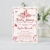 Dat is Amore Italiaanse Getekende Bruidsmeisje Bru Kaart (Staand voorkant)