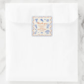 Dat is Amore Italiaanse Handgetekende Bruidsdouche Vierkante Sticker (Tas)