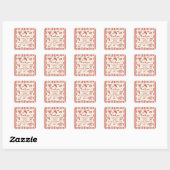 Dat is Amore Italiaanse Handgetekende Bruidsdouche Vierkante Sticker (Vel)