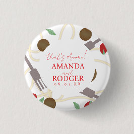 Dat is Amore Italiaanse Pasta Trouwfeest Ronde Button 3,2 Cm