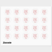 Dat is Amore Italiaanse Pizza Bruidsuitnodiging Ronde Sticker (Vel)