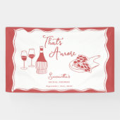 Dat is Amore Italiaanse Pizza Wijn Bruidsdouche Bo Spandoek (Horizontaal)