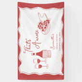 Dat is Amore Italiaanse Pizza Wijn Bruidsdouche Bo Spandoek (Verticaal)