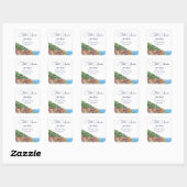 Dat is Amore Italiaanse Rivièra Bruidsdouche Vierkante Sticker (Vel)
