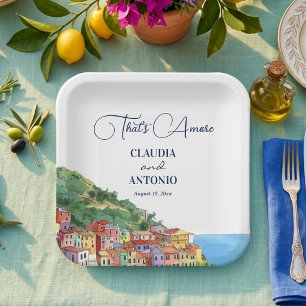 Dat is Amore Italiaanse Rivièra Bruiloft Papieren Bordje