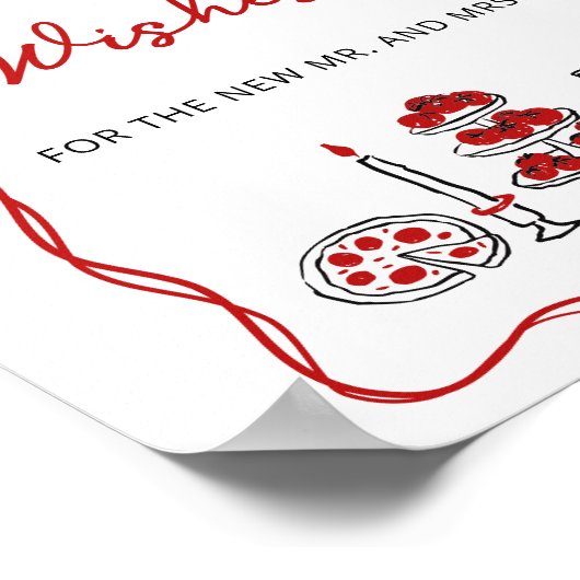 Dat is Amore Italiaanse Rode Advies en Wensen Poster (Hoek)