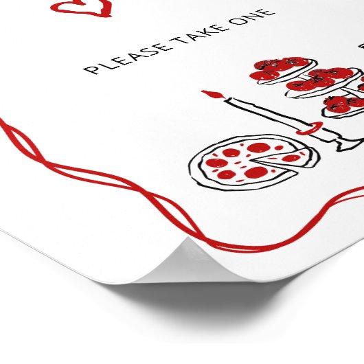 Dat is Amore Italiaanse rode bruidsfeest favors Poster (Hoek)