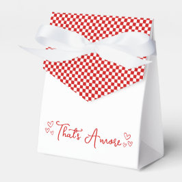 Dat is Amore! Italiaanse rode bruidsmeisje voorste Bedankdoosjes