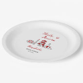 Dat is Amore Italiaanse Rode Bruidsmeisjesfeest Papieren Bordje (Gekanteld)