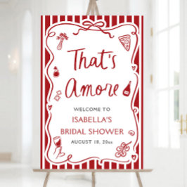 Dat is Amore Italiaanse Rode Bruiloft Feest Welkom