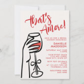 Dat is Amore Italiaanse Rode Wijn Bruidsfeest Kaart (Voorkant)