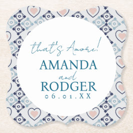 Dat is Amore Italiaanse Tegels en Hartjes Kartonnen Onderzetters