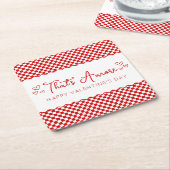 Dat is Amore! italiaanse Valentijnsdag Kartonnen Onderzetters (Schuin)