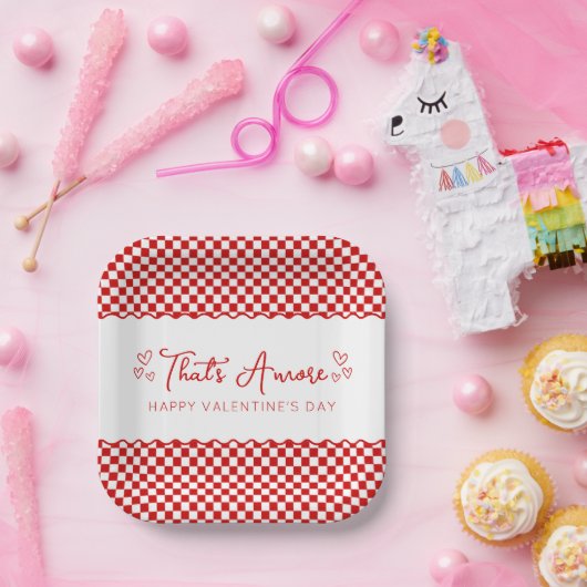 Dat is Amore! italiaanse Valentijnsdag Papieren Bordje (Feest)