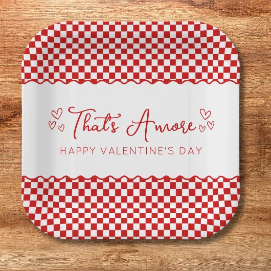 Dat is Amore! italiaanse Valentijnsdag Papieren Bordje