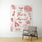 Dat is Amore Italiaanse vrijgezellenfeest Banner Wandkleed (In situ)