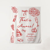 Dat is Amore Italiaanse vrijgezellenfeest Banner Wandkleed (Voorkant)