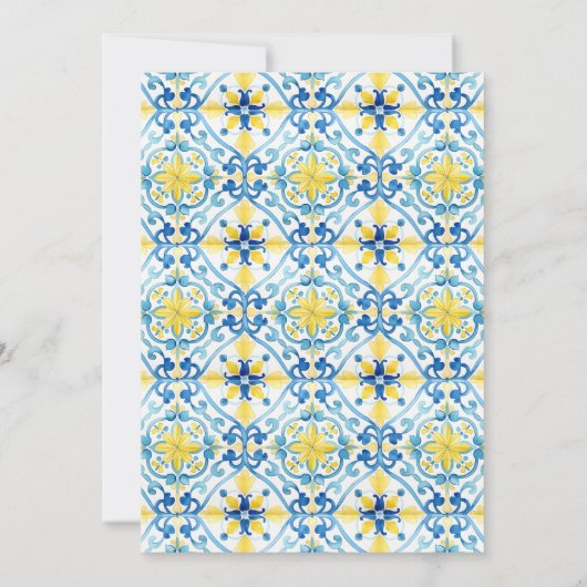 Dat is Amore Italian Lemon Blue Tegel Vrijgezellen Kaart (Achterkant)