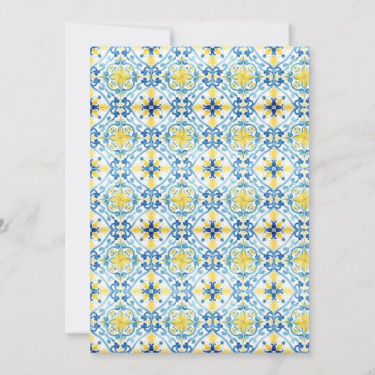 Dat is Amore Italian Lemon Blue Tegel Vrijgezellen Kaart (Achterkant)