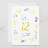 Dat is Amore Italian Wedding 5x7 Tafelnummer Kaart (Voorkant)