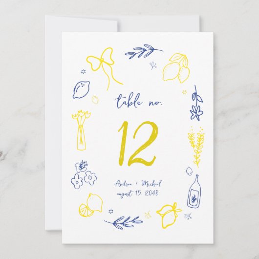 Dat is Amore Italian Wedding 5x7 Tafelnummer Kaart (Voorkant)