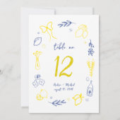 Dat is Amore Italian Wedding 5x7 Tafelnummer Kaart (Achterkant)