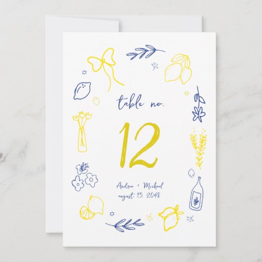 Dat is Amore Italian Wedding 5x7 Tafelnummer Kaart (Achterkant)