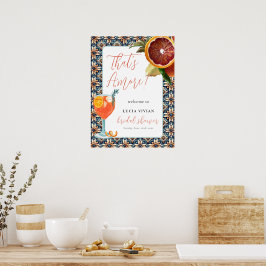 Dat is Amore Juicy Oranje Spritz Bridal Welkom Poster