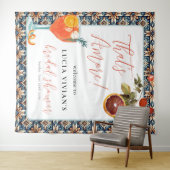 Dat is Amore Juicy Oranje Spritz Bridal Welkom Wandkleed (In Situ (horizontaal))