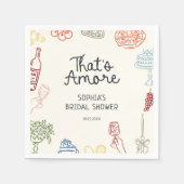 Dat is Amore Kleurrijke Geïllustreerde Bruidsdouch Servet (Voorkant)