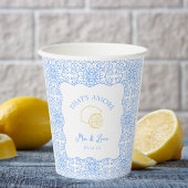 Dat is Amore Lemon Blue Tegels Amalfi Italië bruil Papieren Bekers