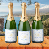 Dat is Amore Lemon Blue Tegels Amalfi Italië bruil Sparkling Wijnetiket
