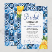 Dat is Amore Lemon Italiaans Tegels Vrijgezellenfe Kaart (Voorkant / Achterkant)