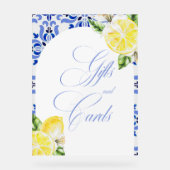 Dat is Amore Lemon Italian Blue Tegel Vrijgezellen Acryl Bord (Voorkant)