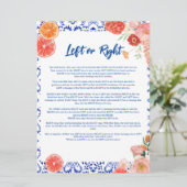 Dat is amore links of rechts bruidsfeest spelkaart kaart (Staand voorkant)