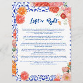 Dat is amore links of rechts bruidsfeest spelkaart kaart (Voorkant / Achterkant)